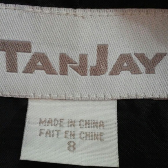 TanJay Black Utility Jacket Size 8 Casual Chic Layering Transitional Look - Picture 7 of 8